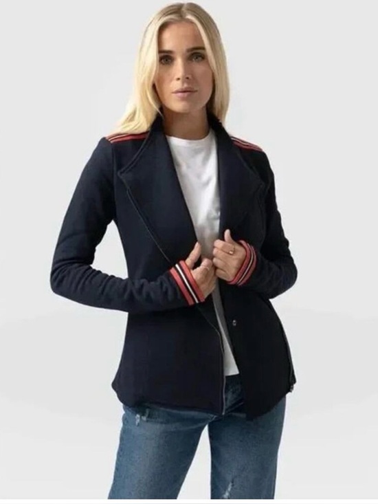 Saint + Sofia Jackets & Blazers - Saint + Sofia blazer cotton biker jacket Sz8
